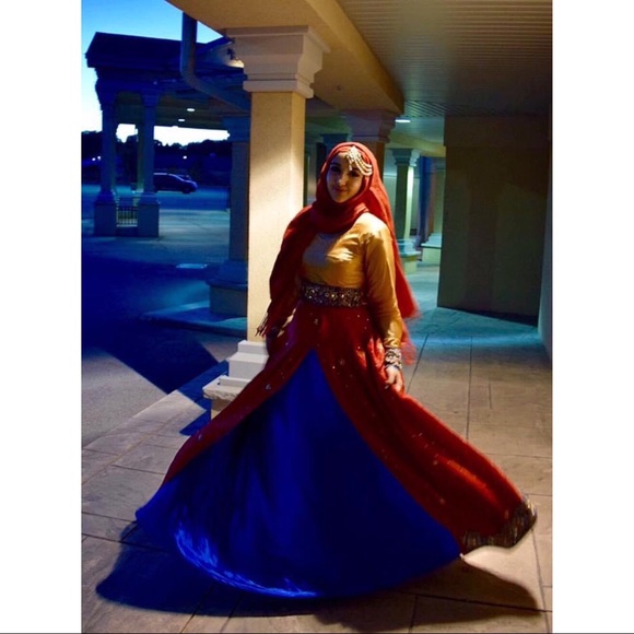 Women’s 2 in 1 Skirt with Blouse Indian Pakistani - Picture 3 of 5